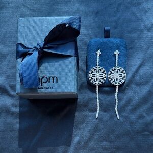 APM Monaco Silver Dangle Earrings
